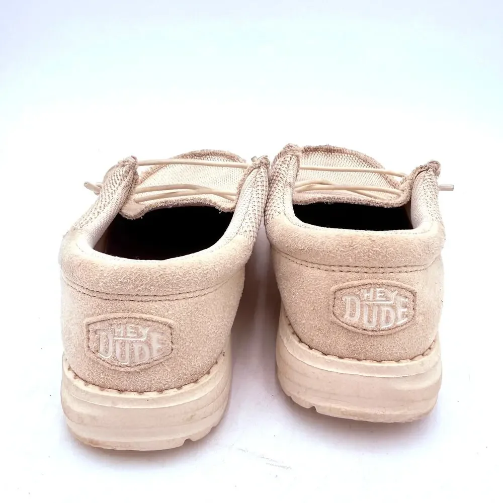 Hey Dude Kids Walley Youth Funk Mono Natural Boat Shoes Size 13